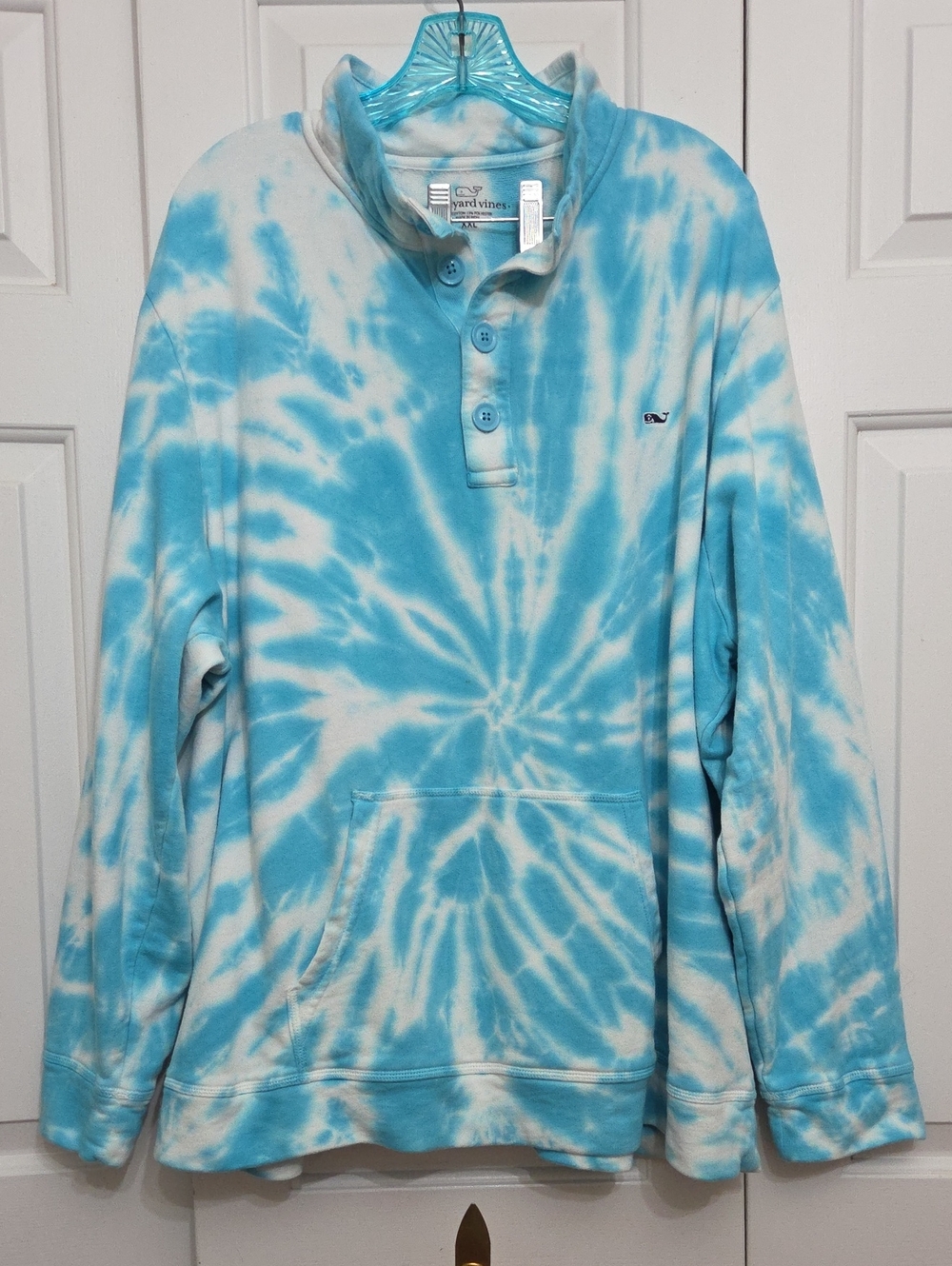Vineyard Vines Sun-Washed Tie-Dye Mock-Neck Pullover Sweatshirt Men's/ XXL